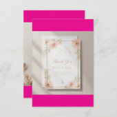 Elegant Gemini Wedding Dankeschön Karte (Vorne/Hinten)