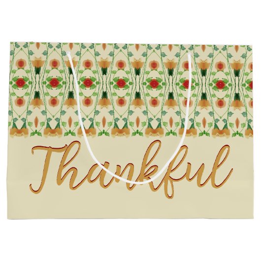 Elegant Gemustert Große Geschenktüte (Rückseite)