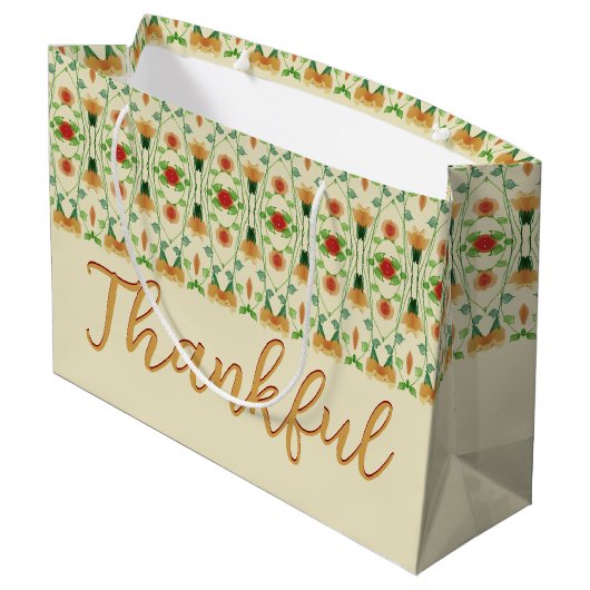 Elegant Gemustert Große Geschenktüte (Rückseite Schrägansicht)