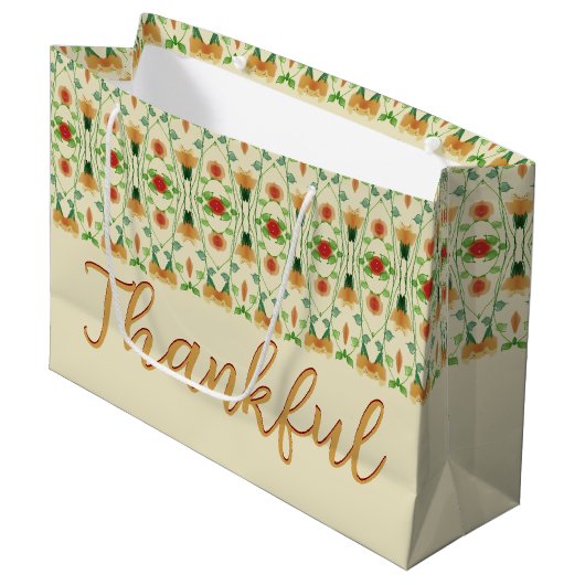 Elegant Gemustert Große Geschenktüte (Vorderseite Schrägansicht)