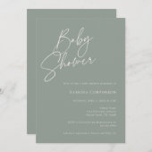 Elegant Gender Neutral Boho Baby Shower | Größe Einladung (Vorne/Hinten)