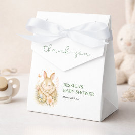 Elegant Gender Neutral Bunny Baby Shower Geschenkschachtel