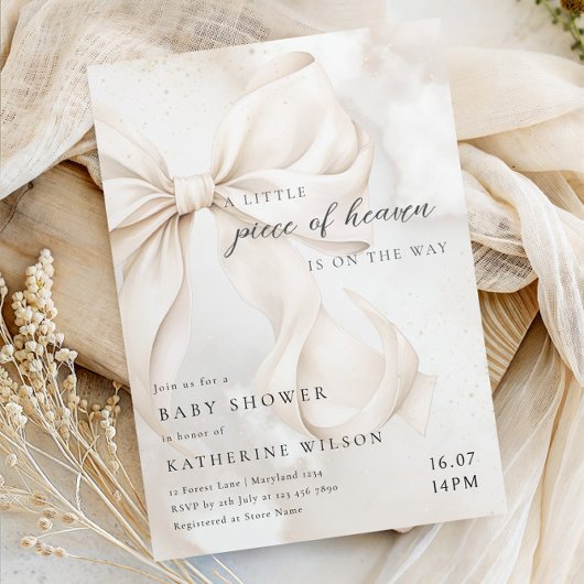 Elegant Gender Neutral Cloud Baby Shower Einladung