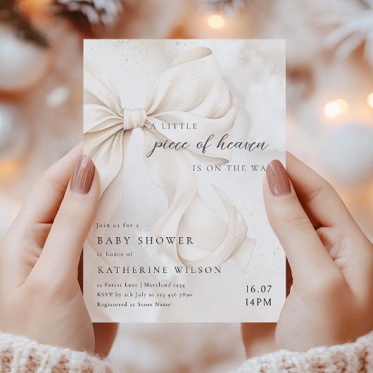 Elegant Gender Neutral Cloud Baby Shower Einladung