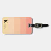 Elegant Gentle Peach Ombre Classic Monogram Gepäckanhänger (Vorderseite horizontal)