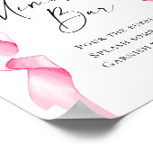 Elegant Gentle Pink Bow Brautparty Mimosa Bar Poster (Ecke)