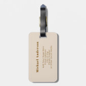 Elegant Gentle Rustic Floral Seamless Pattern Gepäckanhänger (Rückseite vertikal)