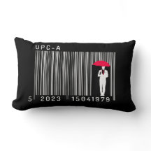 Elegant Gentleman Man Holding a Umbrella Barcode