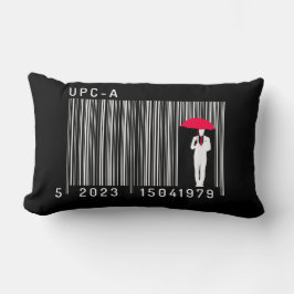 Elegant Gentleman Man Holding a Umbrella Barcode Lendenkissen