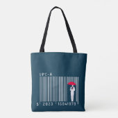 Elegant Gentleman Man Holding a Umbrella Barcode Tasche (Rückseite)