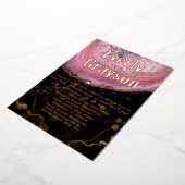Elegant Geode Pink & Gold WeddingFoil Invitati Folieneinladung (Gedreht)