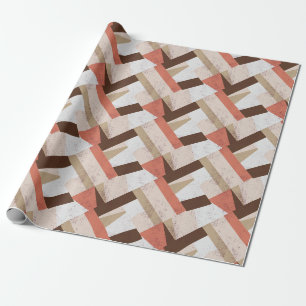 Elegant Geometric Abstrakt Boho Geschenkpapier