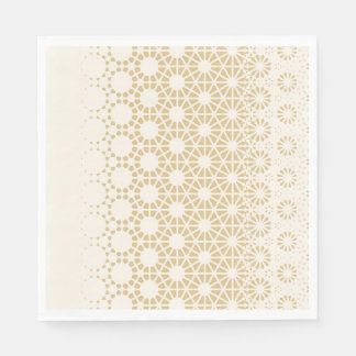 Elegant Geometric Gold Baby Shower Napkins Serviette
