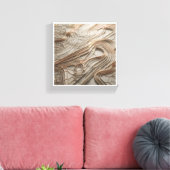 Elegant Geometric Gold Wire Abstract on White Marb Leinwanddruck (Insitu (Wohnzimmer))