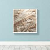 Elegant Geometric Gold Wire Abstract on White Marb Leinwanddruck (Insitu (Holzboden))