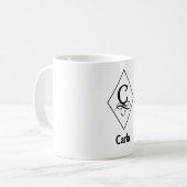 Elegant Geometric Initial Monogram C Kaffeetasse (Vorderseite Links)