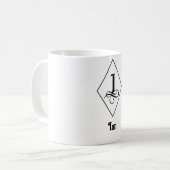 Elegant Geometric Initial Monogram I Kaffeetasse (Vorderseite Links)