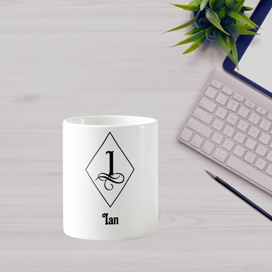 Elegant Geometric Initial Monogram I Kaffeetasse
