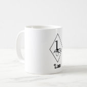 Elegant Geometric Initial Monogram L Kaffeetasse (Vorderseite Links)