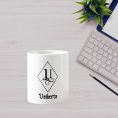 Elegant Geometric Initial Monogram U Kaffeetasse