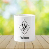Elegant Geometric Initial Monogram W Kaffeetasse