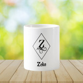 Elegant Geometric Initial Monogram Z Kaffeetasse