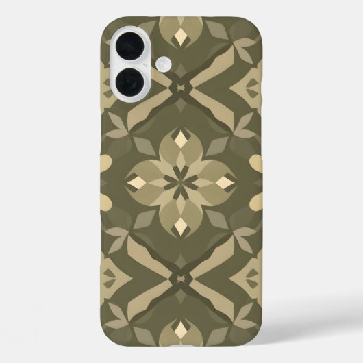 Elegant Geometric iPhone16 Case - Symmetrische Dar (Rückseite)