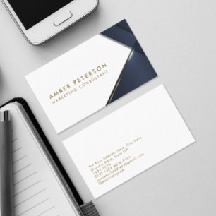 Elegant Geometric Moderne Gold Line Beruflich Visitenkarte