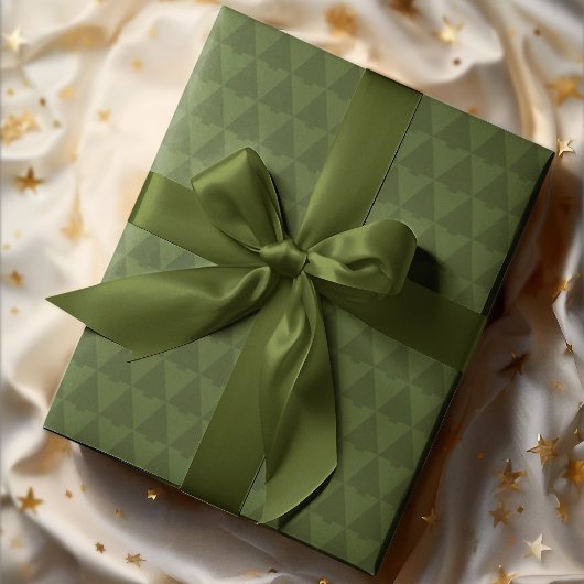 Elegant Geometric Monotone Weihnachtsbaum Geschenkpapier