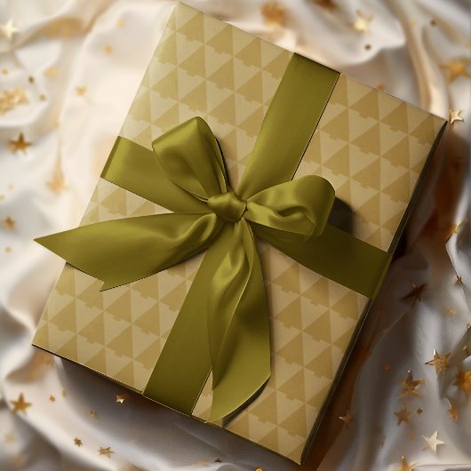 Elegant Geometric Monotone Weihnachtsbaum Geschenkpapier