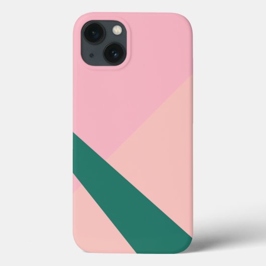 Elegant geometric pastel pink peach green Case-Mate iPhone hülle (Rückseite)