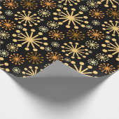 Elegant geometric pattern black and gold geschenkpapier (Ecke)