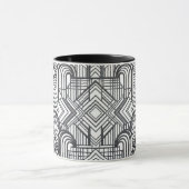 Elegant Geometric Pattern Coffee Mug Tasse (Zentrum)