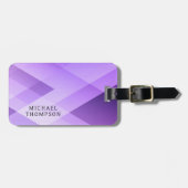 Elegant Geometric purple background Gepäckanhänger (Vorderseite horizontal)