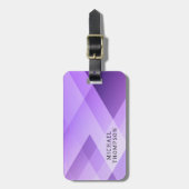 Elegant Geometric purple background Gepäckanhänger (Vorderseite vertikal)