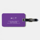 Elegant Geometric purple background Gepäckanhänger (Rückseite horizontal)