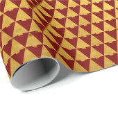 Elegant Geometric Ruby Christmas Tree Holiday Geschenkpapier (Rolleneckpunkt)
