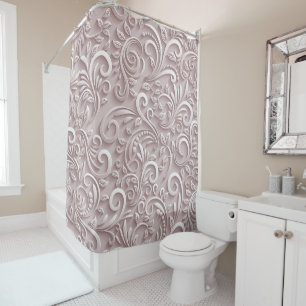 Elegant Geometrisch Neutral Bohemianisch Duschvorhang