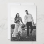 Elegant geprägte Fotohochzeit - Terminankündigung (Rückseite)