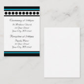 Elegant gepunktete Blue Gast Reference Cards Begleitkarte (Vorne/Hinten)