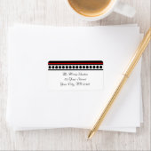 elegant gepunktete Red Accent Address Labels Adressaufkleber (Insitu)