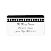 elegant gepunktete Red Accent Address Labels Adressaufkleber (Vorne)