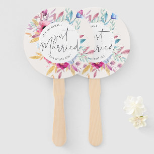 Elegant Gerade Verheiratet Hochzeit Handfächer