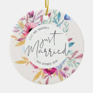 Elegant Gerade Verheiratet Hochzeit Keramikschmu Keramik Ornament