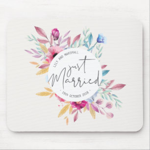 Elegant Gerade Verheiratet Hochzeit Mauspad