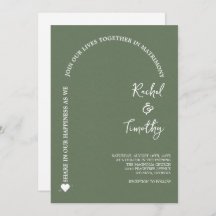 Elegant Gerahmt in Faith Lawn Green Wedding