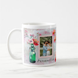 ELEGANT GERAHMTES FOTO FLORAL KAFFEETASSE