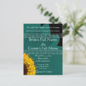 Elegant Gerber Daisy Wedding Einladung (Stehend Vorderseite)