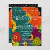 Elegant Gerber Daisy Wedding Einladung (Vorne/Hinten)