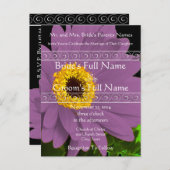 Elegant Gerber Daisy Wedding Einladung (Vorne/Hinten)